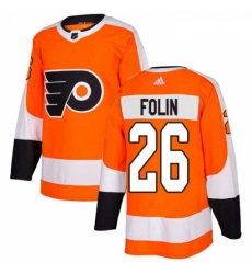 Youth Adidas Philadelphia Flyers 26 Christian Folin Authentic Orange Home NHL Jersey 