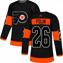 Youth Adidas Philadelphia Flyers 26 Christian Folin Premier Black Alternate NHL Jersey 