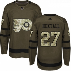 Youth Adidas Philadelphia Flyers 27 Ron Hextall Authentic Green Salute to Service NHL Jersey 