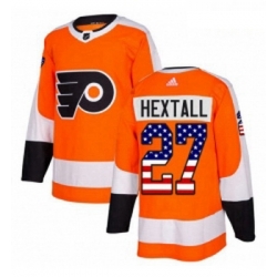 Youth Adidas Philadelphia Flyers 27 Ron Hextall Authentic Orange USA Flag Fashion NHL Jersey 