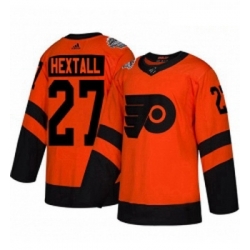 Youth Adidas Philadelphia Flyers 27 Ron Hextall Orange Authentic 2019 Stadium Series Stitched NHL Jersey 