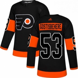 Youth Adidas Philadelphia Flyers 53 Shayne Gostisbehere Premier Black Alternate NHL Jersey 