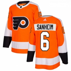 Youth Adidas Philadelphia Flyers 6 Travis Sanheim Authentic Orange Home NHL Jersey 