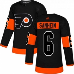 Youth Adidas Philadelphia Flyers 6 Travis Sanheim Premier Black Alternate NHL Jersey 