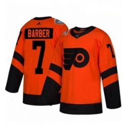 Youth Adidas Philadelphia Flyers 7 Bill Barber Orange Authentic 2019 Stadium Series Stitched NHL Jersey 