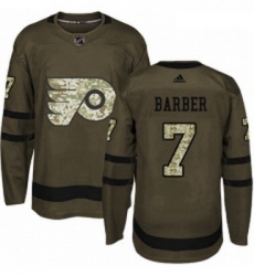 Youth Adidas Philadelphia Flyers 7 Bill Barber Premier Green Salute to Service NHL Jersey 