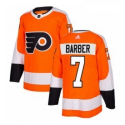 Youth Adidas Philadelphia Flyers 7 Bill Barber Premier Orange Home NHL Jersey 