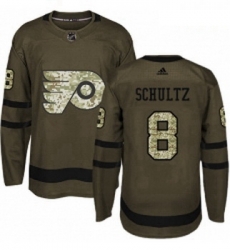 Youth Adidas Philadelphia Flyers 8 Dave Schultz Authentic Green Salute to Service NHL Jersey 