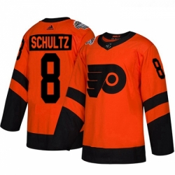 Youth Adidas Philadelphia Flyers 8 Dave Schultz Orange Authentic 2019 Stadium Series Stitched NHL Jersey 