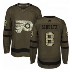 Youth Adidas Philadelphia Flyers 8 Dave Schultz Premier Green Salute to Service NHL Jersey 