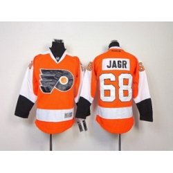 Youth NHL jerseys philadelphia flyers #68 jagr orange[white number]