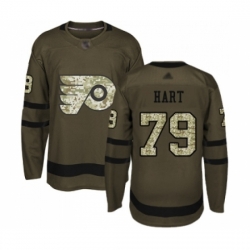 Youth Philadelphia Flyers #79 Carter Hart Authentic Green Salute to Service Hockey Jersey
