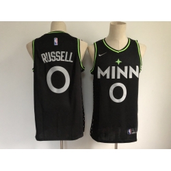 Men Minnesota Timberwolves 0 D 27Angelo Russell Black 2021 Nike City Edition Swingman Stitched NBA Jersey
