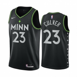 Men Nike Minnesota Timberwolves 23 Jarrett Culver Black NBA Swingman 2020 21 City Edition Jersey