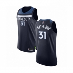 Mens Minnesota Timberwolves 31 Keita Bates Diop Authentic Navy Blue Basketball Jersey Icon Edition 