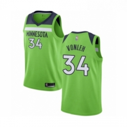 Mens Minnesota Timberwolves 34 Noah Vonleh Authentic Green Basketball Jersey Statement Edition 