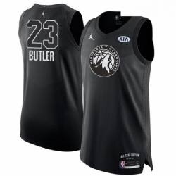 Mens Nike Jordan Minnesota Timberwolves 23 Jimmy Butler Authentic Black 2018 All Star Game NBA Jersey 