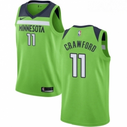Mens Nike Minnesota Timberwolves 11 Jamal Crawford Authentic Green NBA Jersey Statement Edition 