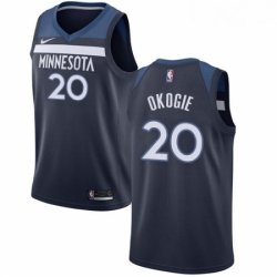Mens Nike Minnesota Timberwolves 20 Josh Okogie Swingman Navy Blue NBA Jersey Icon Edition 