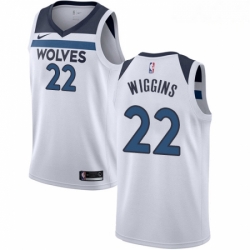 Mens Nike Minnesota Timberwolves 22 Andrew Wiggins Authentic White NBA Jersey Association Edition