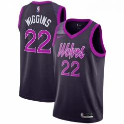 Mens Nike Minnesota Timberwolves 22 Andrew Wiggins Swingman Purple NBA Jersey City Edition