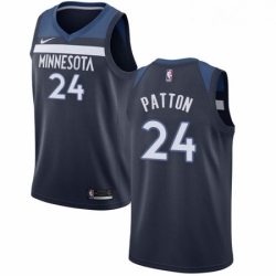 Mens Nike Minnesota Timberwolves 24 Justin Patton Swingman Navy Blue Road NBA Jersey Icon Edition 