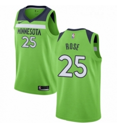 Mens Nike Minnesota Timberwolves 25 Derrick Rose Authentic Green NBA Jersey Statement Edition 