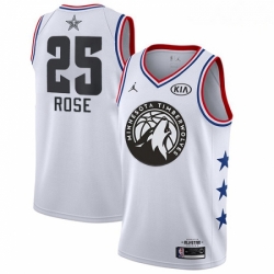 Mens Nike Minnesota Timberwolves 25 Derrick Rose White Basketball Jordan Swingman 2019 All Star Game Jersey 
