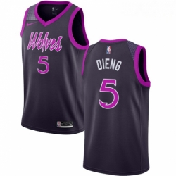Mens Nike Minnesota Timberwolves 5 Gorgui Dieng Swingman Purple NBA Jersey City Edition