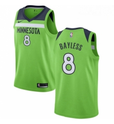 Mens Nike Minnesota Timberwolves 8 Jerryd Bayless Swingman Green NBA Jersey Statement Edition 