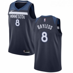 Mens Nike Minnesota Timberwolves 8 Jerryd Bayless Swingman Navy Blue NBA Jersey Icon Edition 