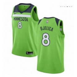 Mens Nike Minnesota Timberwolves 8 Nemanja Bjelica Authentic Green NBA Jersey Statement Edition 