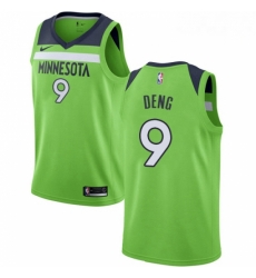 Mens Nike Minnesota Timberwolves 9 Luol Deng Swingman Green NBA Jersey Statement Edition 