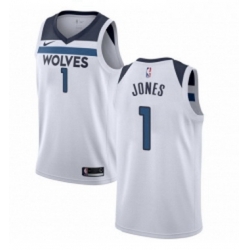 Womens Nike Minnesota Timberwolves 1 Tyus Jones Swingman White NBA Jersey Association Edition