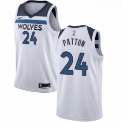Womens Nike Minnesota Timberwolves 24 Justin Patton Authentic White NBA Jersey Association Edition 