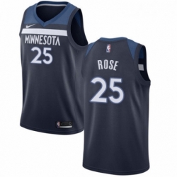 Womens Nike Minnesota Timberwolves 25 Derrick Rose Swingman Navy Blue NBA Jersey Icon Edition 