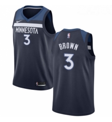 Womens Nike Minnesota Timberwolves 3 Anthony Brown Swingman Navy Blue Road NBA Jersey Icon Edition 