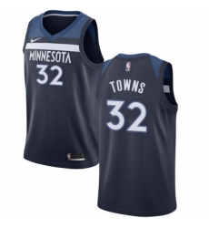 Womens Nike Minnesota Timberwolves 32 Karl Anthony Towns Swingman Navy Blue Road NBA Jersey Icon Edition