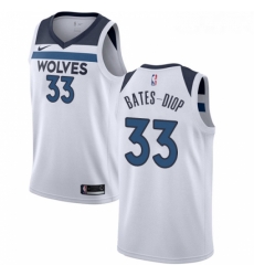 Womens Nike Minnesota Timberwolves 33 Keita Bates Diop Swingman White NBA Jersey Association Edition 