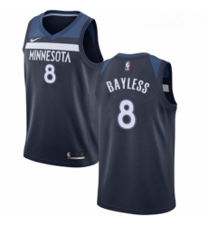 Womens Nike Minnesota Timberwolves 8 Jerryd Bayless Swingman Navy Blue NBA Jersey Icon Edition 
