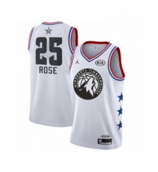 Youth Minnesota Timberwolves 25 Derrick Rose Swingman White 2019 All Star Game Basketball Jersey 