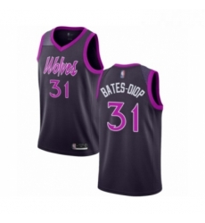 Youth Minnesota Timberwolves 31 Keita Bates Diop Swingman Purple Basketball Jersey City Edition 