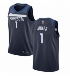 Youth Nike Minnesota Timberwolves 1 Tyus Jones Swingman Navy Blue Road NBA Jersey Icon Edition