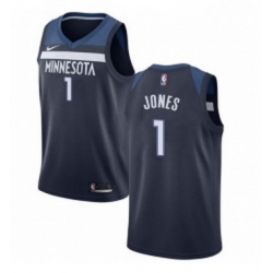 Youth Nike Minnesota Timberwolves 1 Tyus Jones Swingman Navy Blue Road NBA Jersey Icon Edition