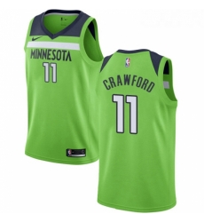 Youth Nike Minnesota Timberwolves 11 Jamal Crawford Authentic Green NBA Jersey Statement Edition 