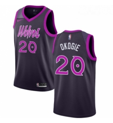 Youth Nike Minnesota Timberwolves 20 Josh Okogie Swingman Purple NBA Jersey City Edition 