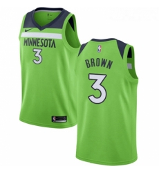 Youth Nike Minnesota Timberwolves 3 Anthony Brown Swingman Green NBA Jersey Statement Edition 