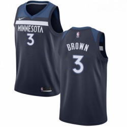 Youth Nike Minnesota Timberwolves 3 Anthony Brown Swingman Navy Blue Road NBA Jersey Icon Edition 