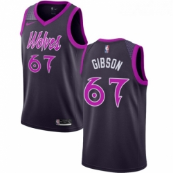 Youth Nike Minnesota Timberwolves 67 Taj Gibson Swingman Purple NBA Jersey City Edition 
