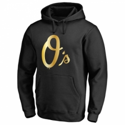 Men MLB Baltimore Orioles Gold Collection Pullover Hoodie Black